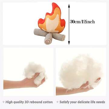 EASELR WeightedPlush Funny Campfire Plush Toys, Soft Simulation Bonfire Stuffed Plushies Doll Fake F...