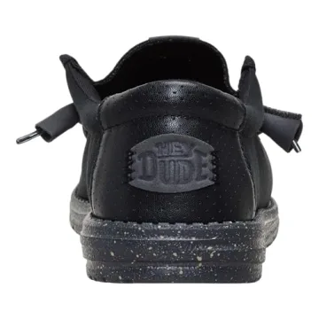 HEYDUDE Wally Hex Black Comfortable Slip-On Loafers for Men