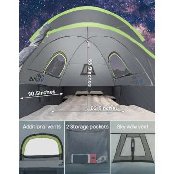 JOYTUTUS Waterproof Pickup Truck Tent 2.0 for Camping