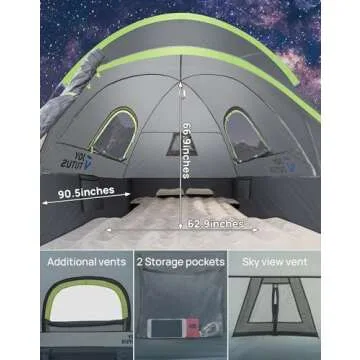 JOYTUTUS Waterproof Pickup Truck Tent 2.0 for Camping