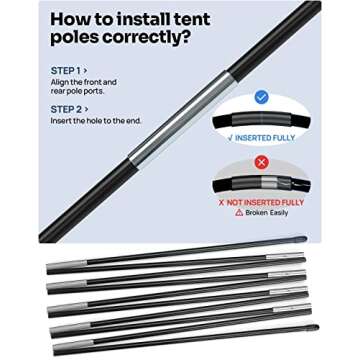 JOYTUTUS Waterproof Pickup Truck Tent 2.0 for Camping