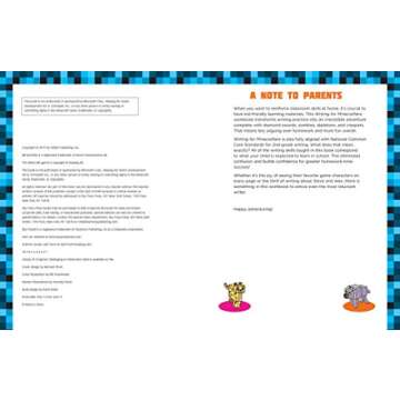 Fun Minecraft Writing Workbook for Kids Aged 7-12