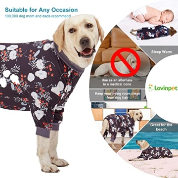 LovinPet Large Dog Pajamas for Surgery Recovery and Comfort