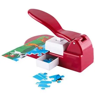 CYFUN DESIGN Jigsaw Puzzle Maker Jigsaw Puzzle Making Machine with 10 Adhedive Foams Picture Photo Cutter Jigsaw Puzzle Making Machine for 4x6 Puzzles DIY Paper Cutter Craft Handmade Puzzle Puncher