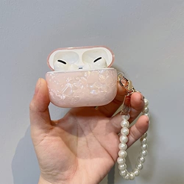 ZHIRUAN Airpods Pro Case Stylish Pink Earbuds Cover