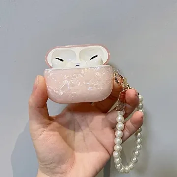 ZHIRUAN Airpods Pro Case Stylish Pink Earbuds Cover