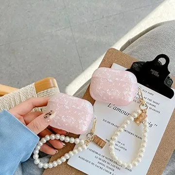 ZHIRUAN Airpods Pro Case Stylish Pink Earbuds Cover