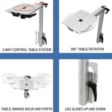 RecPro 360° Swivel RV Table Leg System for Versatile Use