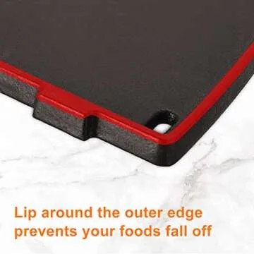 Utheer 6558 Cast Iron Griddle, 6558 Grill Parts Cooking Griddle for Weber Q100 Q120 Q140 Q1000 Q1200 Q1400 Series Gas Grills, 12.6 x 8.6 inch, for Weber q1200 griddle