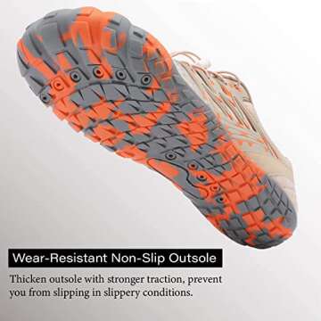 L-RUN Womens Beach Shoes Water Sports Shoes Quick Drying Outdoor Brown M US (Women 6.5, Men 5)=EU37