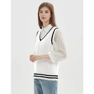 Gihuo Trendy Women's V Neck Sweater Vest - Fashion Staple