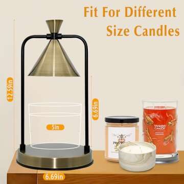 Candle Warmer Lamp with Timer Dimmer, Birthday Gifts for Women,Valentines Day Gifts for Her,Electric...