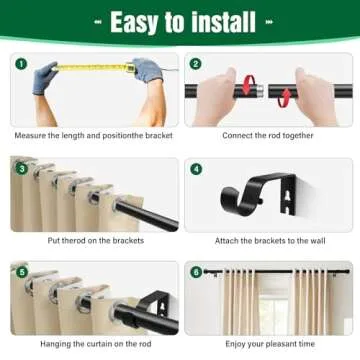 Stylish Adjustable Curtain Rod 18-48 Inch for All Decor