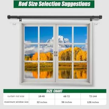 Stylish Adjustable Curtain Rod 18-48 Inch for All Decor
