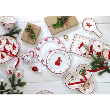 Euro Ceramica Winterfest 3-Piece Christmas Bowl Set