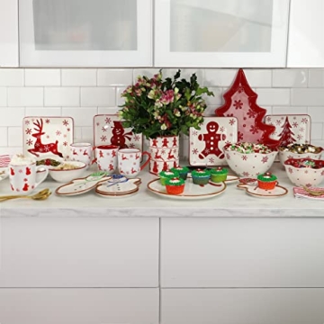 Euro Ceramica Winterfest 3-Piece Christmas Bowl Set