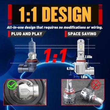 NOVCAPAR 9005 LED Bulbs, 30000LM, Cool White, Mini Size