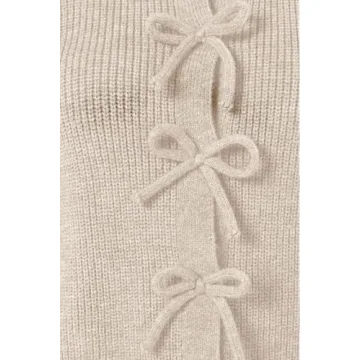 Stylish kipfall Women's Cardigan with Bow Button Design