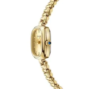 FIYTA Small Gold Watch Series Women's Watch, Rectangular Case, Adjustable Stainless Steel Bracelet, Wrapped by Stylish Gift Box, Elegant Present Watch for Women