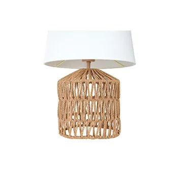 Creative Co-Op Woven Rope Table Lamp with Empire Shade, Natural