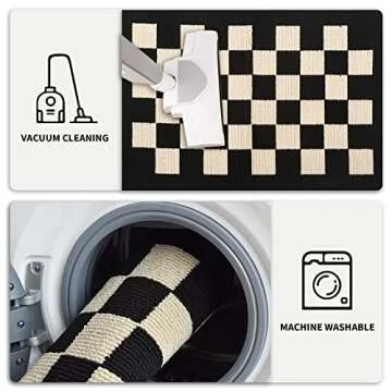 GRANNY SAYS Indoor Doormat, 20" x 32", Non-Slip Front Door Mats, Outdoor Welcome Mat Washable, Low Profile Indoor Door Mats for Entryway, Floor Inside Back Door Mats