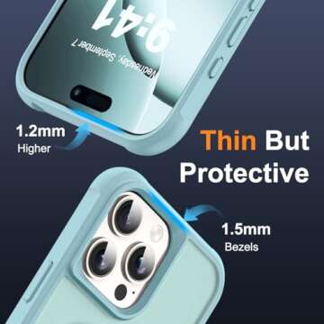 SKYLMW iPhone 16 Pro Case with Magnetic Kickstand