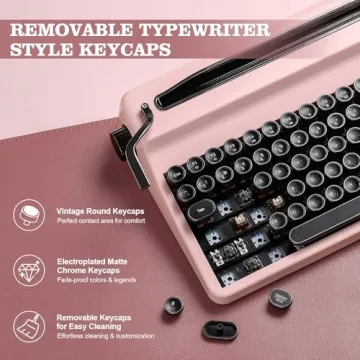 YUNZII QL75 Retro Wireless Typewriter Keyboard