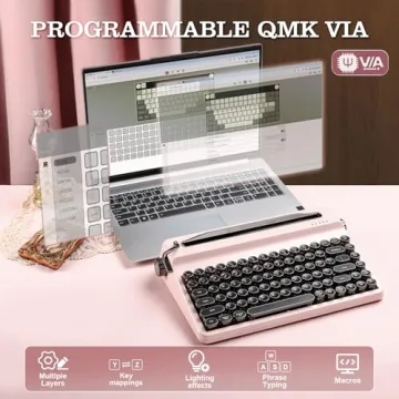 YUNZII QL75 Retro Wireless Typewriter Keyboard