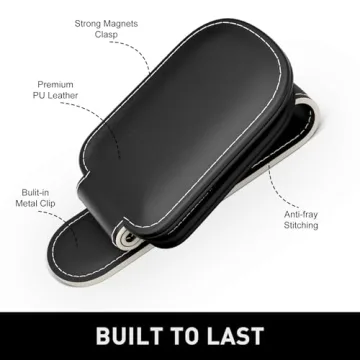NPOOYI Magnetic Sunglasses Holder for Cars - Elegant & Functional