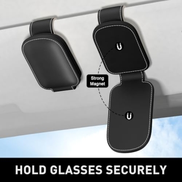 NPOOYI Magnetic Sunglasses Holder for Cars - Elegant & Functional