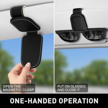 NPOOYI Magnetic Sunglasses Holder for Cars - Elegant & Functional