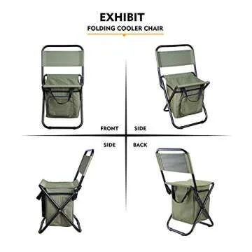 LEADALLWAY Fishing Chair with Cooler Bag – Portable & Compact