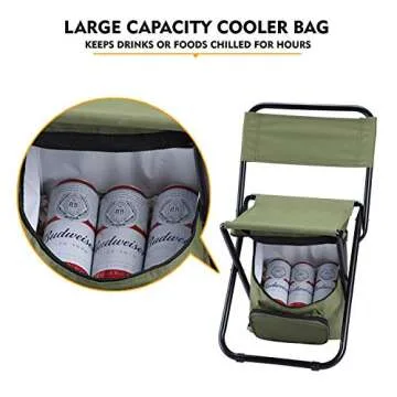 LEADALLWAY Fishing Chair with Cooler Bag – Portable & Compact