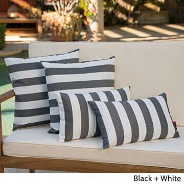 Coronado Outdoor Water Resistant Throw Pillows 4-Pcs Set