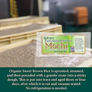 Eden Organic Sprouted Brown Rice Mochi, 100% Sprouted Whole Grain, Traditionally Made in Japan, 10.5 oz