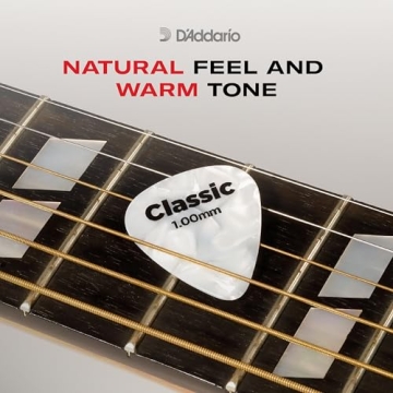 D'Addario Checkerboard Celluloid Guitar Picks, 25 Pack