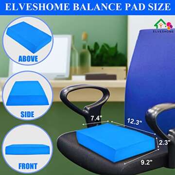 Small Balance Board | Non-Slip Foam Pad for Stability & Strength Training