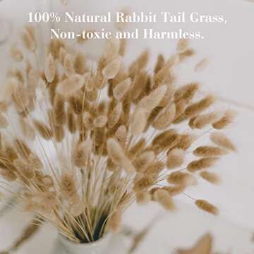 Dried Pampas Grass Decor Vase Home Design Arrangements,Natural Pompous Grass Plants Fluffy Artificial Faux Reed Flower Stems Bunch for Wedding Door Wreath Boho Living Room Decoration