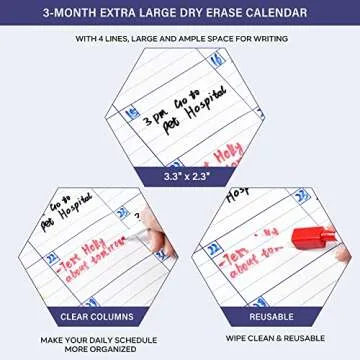 Lemome Large Dry Erase Calendar - Organize Your Life