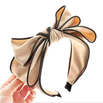 Sluxa Bow hairbands for women， cloth Hair Accessories，Knotted Twist Cloth Adult Solid Color Green Headbands for Women.…