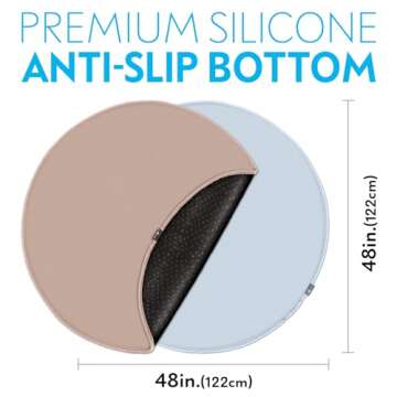 Paw Inspired Round Washable Pee Pads for Dogs (2 Pack) | Reusable Puppy Pads for Potty Training, Whe...