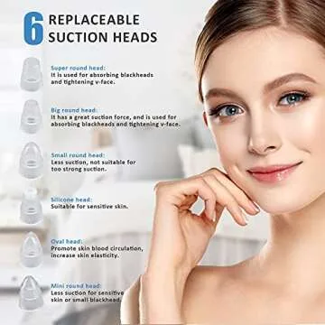 Blackhead Remover Pore Vacuum, 2021 Upgraded Nose and Face Electric Skin Facial Pore Cleanser, LED Display USB Rechargeable Acne Pimple Sucker Tool, Blemish Extractor Comedones Removal for Men & Women