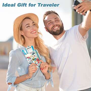 DMLuna Passport Holder Premium PU Leather Travel Passport Wallet RFID Blocking Passport Cover Case T...