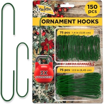 150 Pack Ornament Hooks for Christmas – Essential Christmas Ornament Hangers – Perfect Xmas Orna...