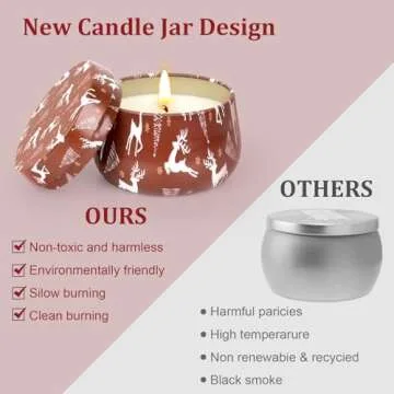 Christmas Candles Gifts for Women 3 Pack Scented Candle Gift Set 7.5oz Candles Set for Home Scented Holiday Soy Candles, Christmas Gifts for Women Men Her