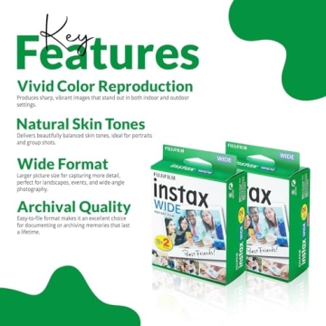 Fujifilm Instax Wide Instant Film Twin Pack for Memories