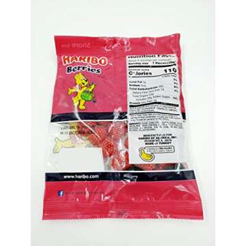 Haribo Berries 3 Pack - Chewy and Crunchy 4oz Bags