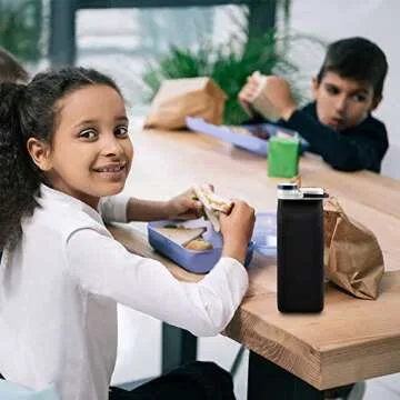 E-Senior Collapsible Water Bottle BPA Free - 20 oz Foldable Water Bottle for Travel Sports Bottles with Triple Leak Proof Lightweight (Black)