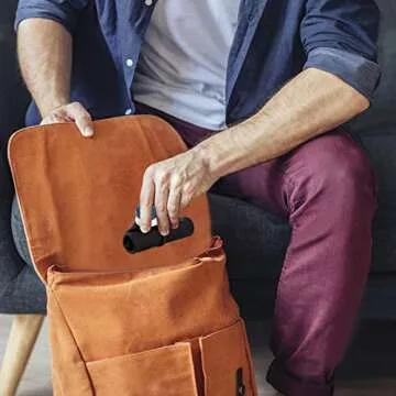 E-Senior Collapsible Water Bottle BPA Free - 20 oz Foldable Water Bottle for Travel Sports Bottles with Triple Leak Proof Lightweight (Black)