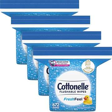 Cottonelle FreshFeel Flushable Wet Wipes 672 Count - Ultimate Freshness